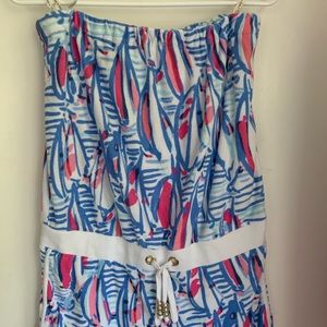 Lilly Pulitzer strapless terry romper!